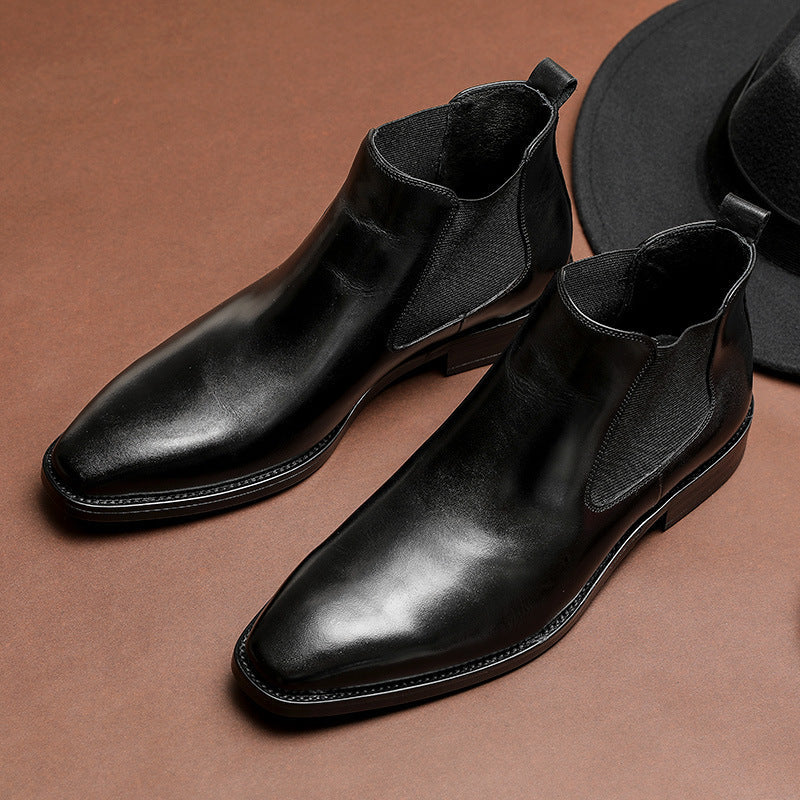 Genuine Leather Business Chelsea Leather Men's Boots(2 colors)