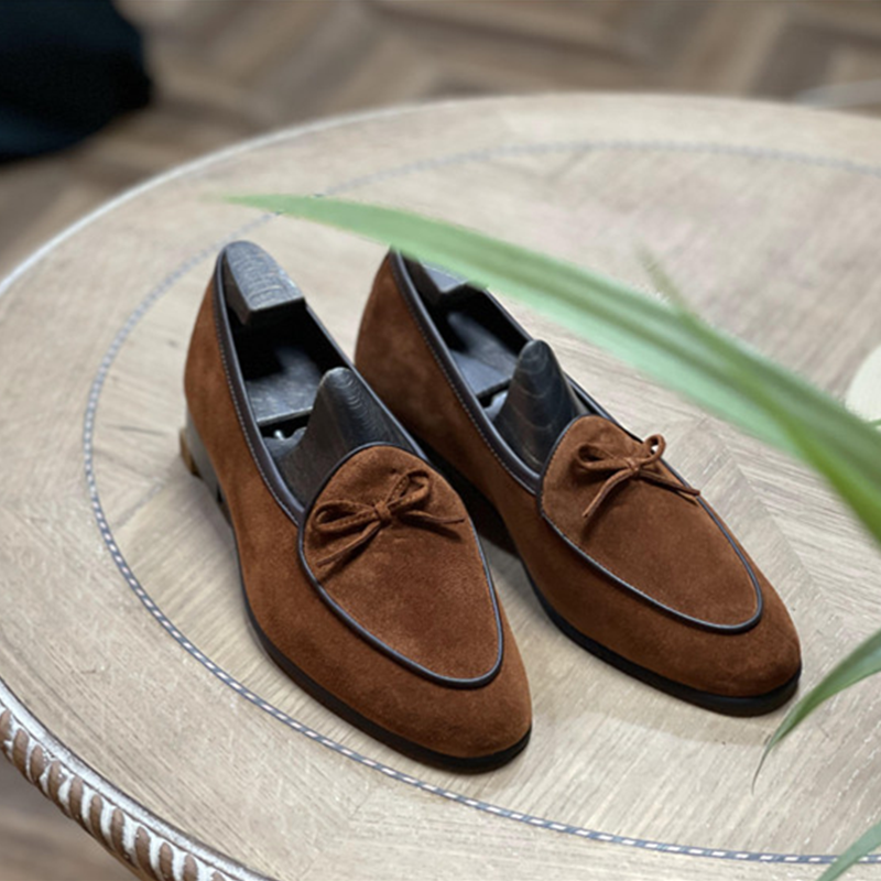 British loafers suede leather lazy slip-on casual leather shoes(3 colors)