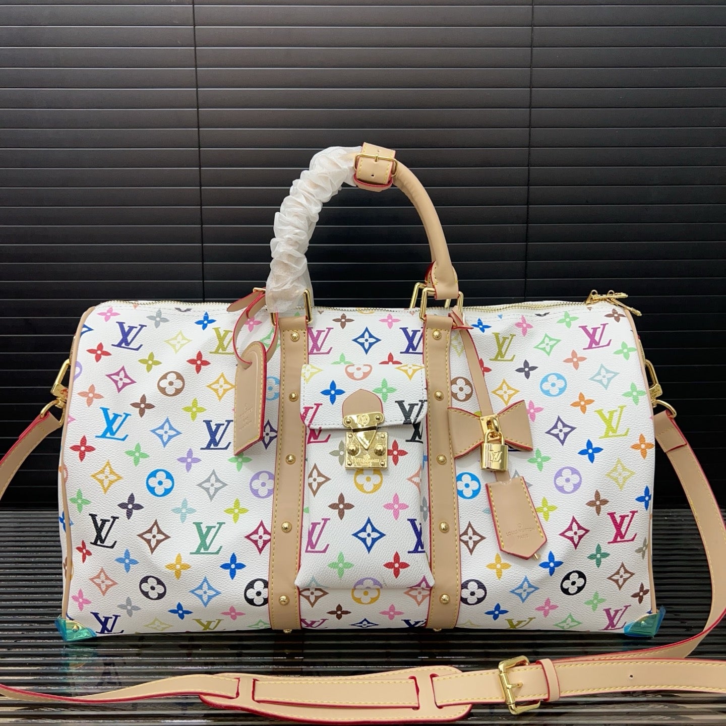 25 New White Color Co-branded keepall crossbody travel bag 0425040906
