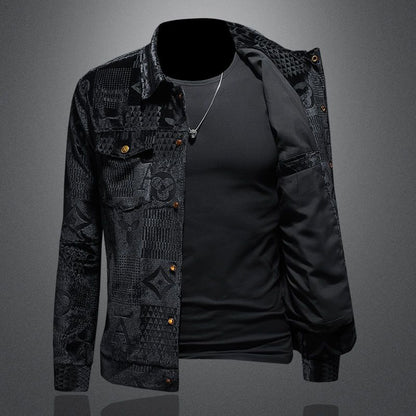 Fashion Printed Denim Jacket PD1023080309