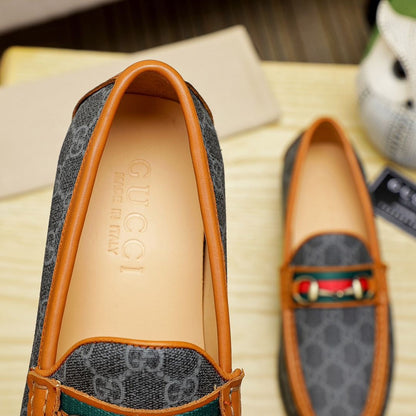 Gentleman Men's Shoes Leather Popular Classic Presbyterian Pattern Loafers 022024071102