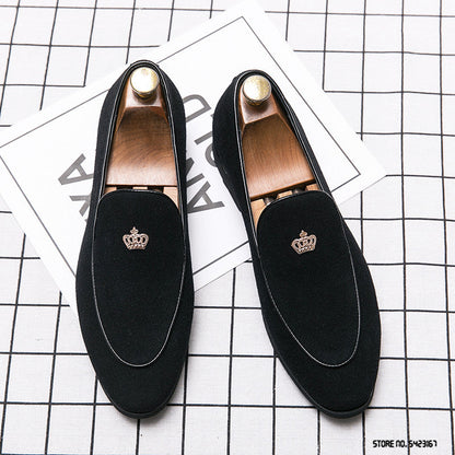 Casual Suede Crown Men Slip On Shoe